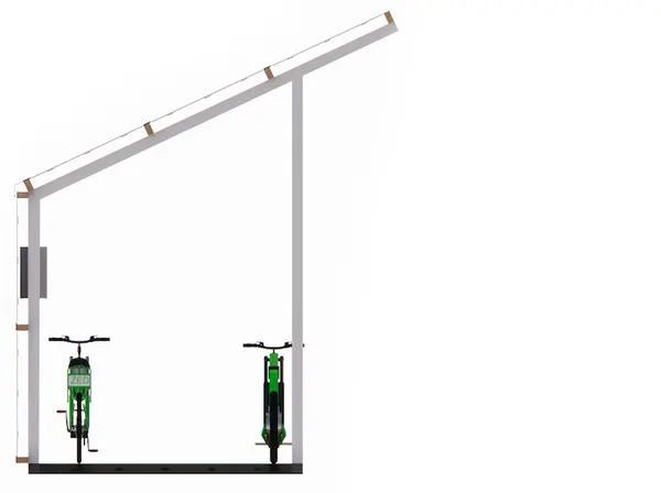 Bike ZED E-Port with long handles & 10 solar panels